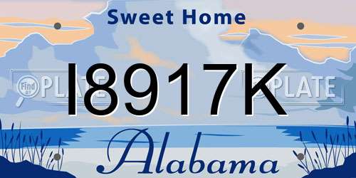 I8917K Alabama License Plate