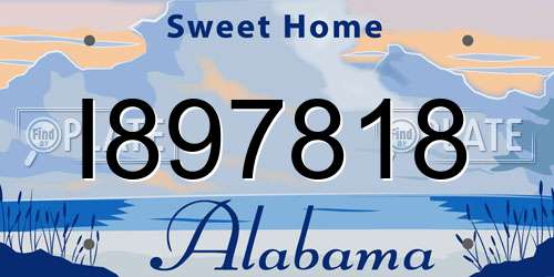 I897818 Alabama License Plate