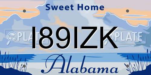 I89IZK Alabama License Plate