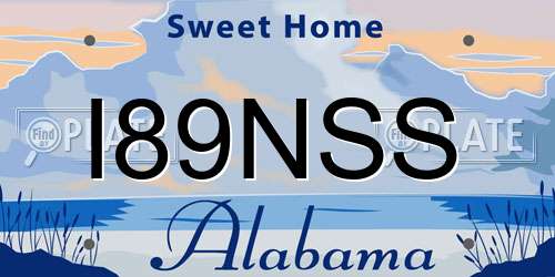 I89NSS Alabama License Plate