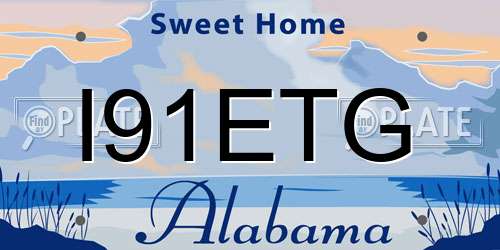 I91ETG Alabama License Plate
