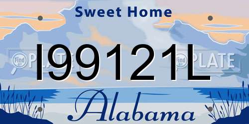 I99121L Alabama License Plate