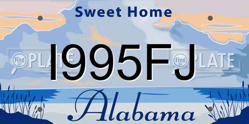 I995FJ Alabama License Plate
