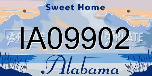 IA09902 Alabama License Plate