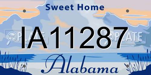 IA11287 Alabama License Plate