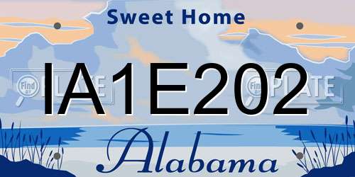 IA1E202 Alabama License Plate