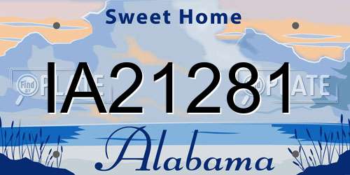 IA21281 Alabama License Plate