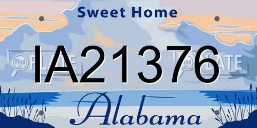 IA21376 Alabama License Plate