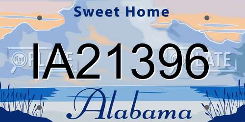 IA21396 Alabama License Plate