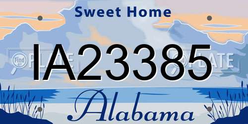 IA23385 Alabama License Plate