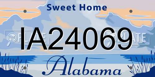 IA24069 Alabama License Plate
