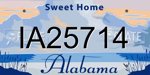 IA25714 Alabama License Plate