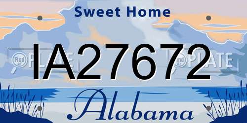 IA27672 Alabama License Plate