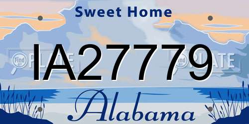 IA27779 Alabama License Plate