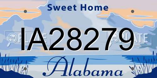 IA28279 Alabama License Plate