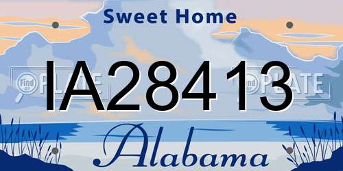 IA28413 Alabama License Plate