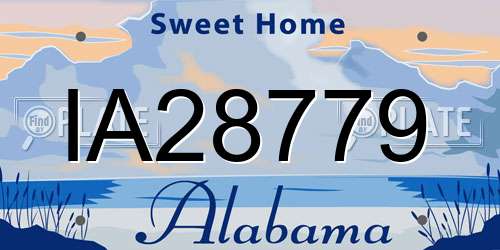 IA28779 Alabama License Plate
