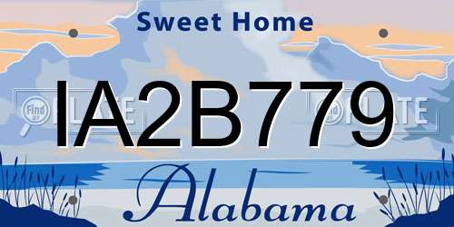 IA2B779 Alabama License Plate