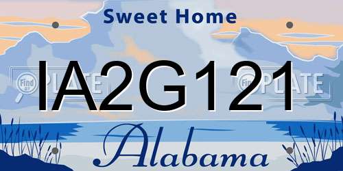 IA2G121 Alabama License Plate