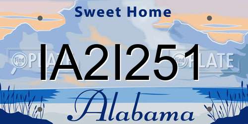 IA2I251 Alabama License Plate