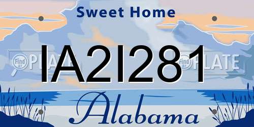 IA2I281 Alabama License Plate