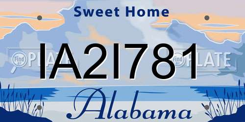 IA2I781 Alabama License Plate