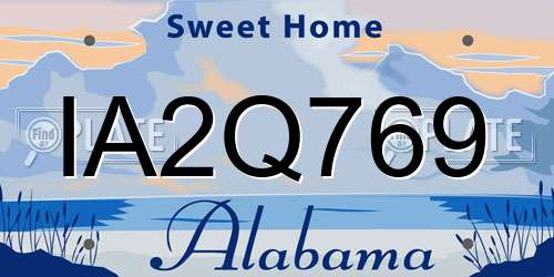 IA2Q769 Alabama License Plate