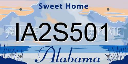 IA2S501 Alabama License Plate