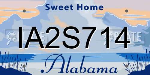IA2S714 Alabama License Plate
