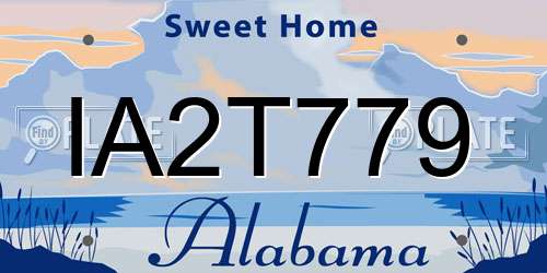 IA2T779 Alabama License Plate