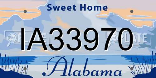 IA33970 Alabama License Plate