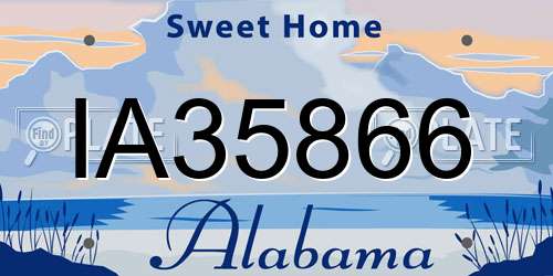 IA35866 Alabama License Plate