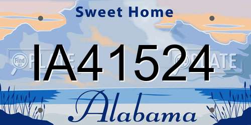 IA41524 Alabama License Plate