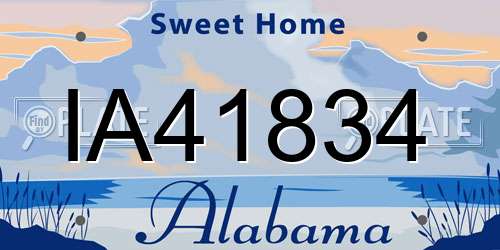 IA41834 Alabama License Plate