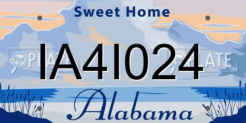 IA4I024 Alabama License Plate