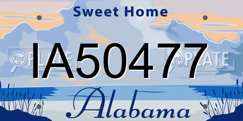 IA50477 Alabama License Plate
