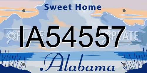IA54557 Alabama License Plate