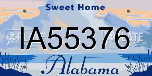 IA55376 Alabama License Plate