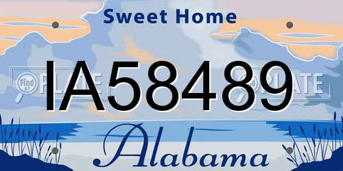 IA58489 Alabama License Plate