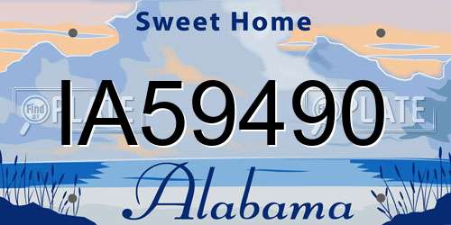 IA59490 Alabama License Plate