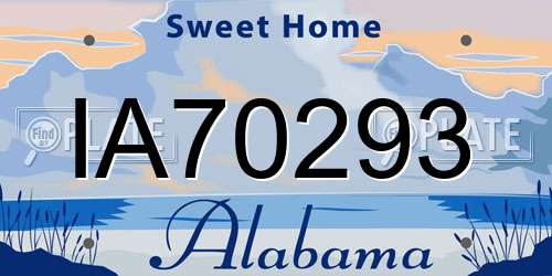 IA70293 Alabama License Plate
