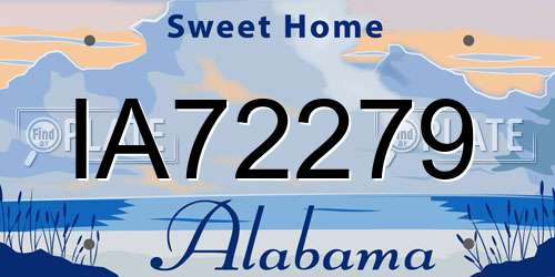 IA72279 Alabama License Plate