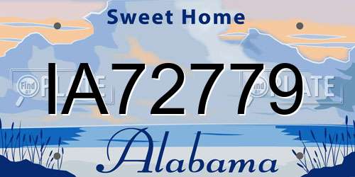 IA72779 Alabama License Plate