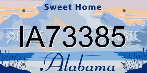 IA73385 Alabama License Plate