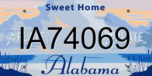 IA74069 Alabama License Plate