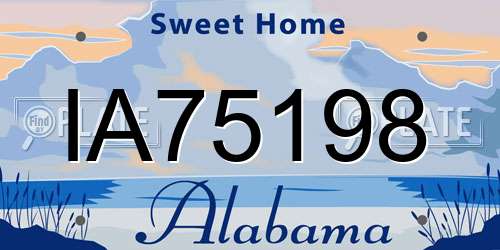 IA75198 Alabama License Plate
