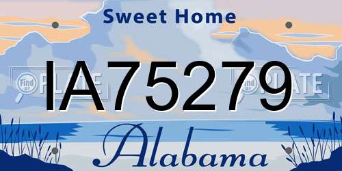 IA75279 Alabama License Plate