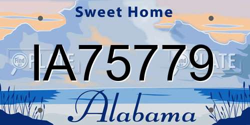 IA75779 Alabama License Plate