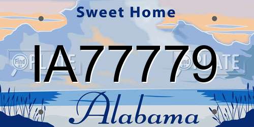 IA77779 Alabama License Plate