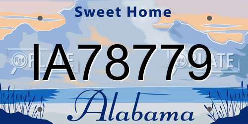 IA78779 Alabama License Plate
